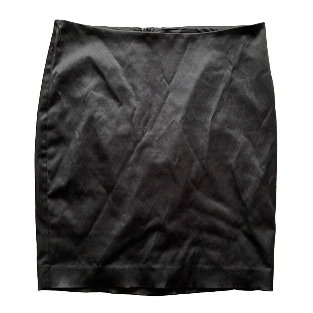 Bebe Black Pencil Skirt 6 Straight Career Mini Womens Office